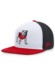 Nike Georgia Bulldogs White Vault Tri Color Pro Mens Snapback Hat