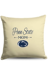 White Nittany Lions Mom 18x18 Throw Pillow