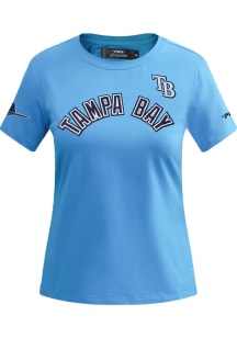 Pro Standard Tampa Bay Rays Womens Light Blue Classic Short Sleeve T-Shirt