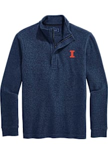 Vineyard Vines Illinois Fighting Illini Mens Navy Blue Calmwater Long Sleeve Qtr Zip Pullover