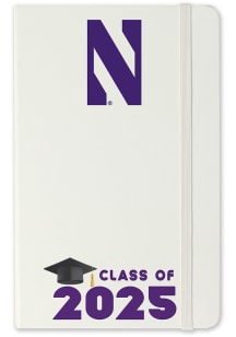 White Northwestern Wildcats Class of 25 team logo Notebook and Folder