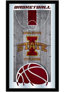 Iowa State Cyclones Basketball Hanging Back Bar Mirror