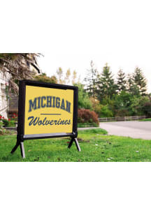 Yellow Michigan Wolverines Arch Script Yardsy Light Up Yard Sign