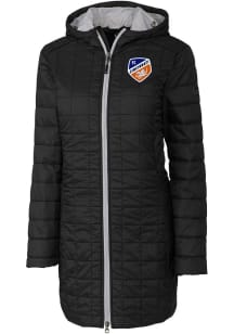 Cutter and Buck FC Cincinnati Womens Black Rainier PrimaLoft Long Filled Jacket