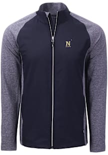 Cutter and Buck Navy Midshipmen Mens Navy Blue Adapt Eco Big and Tall Light Weight Jacket