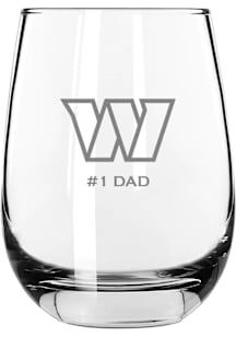 Washington Commanders Dad 15oz Stemless Wine Glass - White