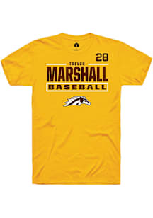 Trevor Marshall Western Michigan Broncos Gold NIL Stacked Box Short Sleeve Player T Shirt
