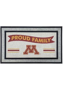 Ash Minnesota Golden Gophers Proud Family 18x30 Door Mat