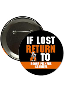 Oklahoma State Cowboys 3" If Lost Return To Boone Pickens Button - Orange