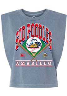 Summit Sportswear Amarillo Sod Poodles Womens Navy Blue Homefield Tank Top