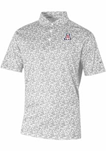 Columbia Arizona Wildcats Mens Grey Heat Seal Westside Country Short Sleeve Polo