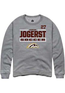 Adrian Jogerst Western Michigan Broncos Mens Grey NIL Stacked Box Player Crew