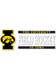 Gold Iowa Hawkeyes 6x2 Field Hockey Decal