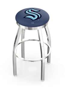 Seattle Kraken Chrome Pub Stool - Silver