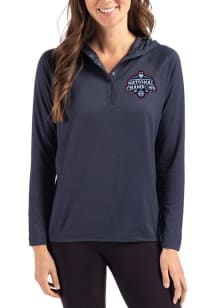 Cutter and Buck UConn Huskies Womens Navy Blue 2025 National Champions Coastline Eco Hooded Sweats..