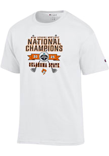 Champion Oklahoma State Cowboys White 2025 Mens Golf National Champions Jersey Short Sleeve T Shir..