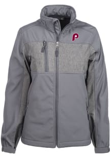 Dunbrooke Philadelphia Phillies Womens Grey Zephyr Medium Weight Jacket