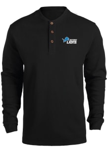 Dunbrooke Detroit Lions Black THERMAL Long Sleeve T Shirt