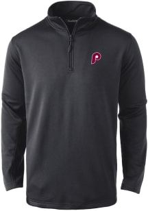 Dunbrooke Philadelphia Phillies Mens Black All-Star Long Sleeve 1/4 Zip Pullover