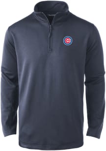 Dunbrooke Chicago Cubs Mens Navy Blue All-Star Long Sleeve 1/4 Zip Pullover