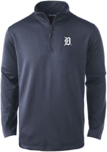 Dunbrooke Detroit Tigers Mens Navy Blue All-Star Long Sleeve 1/4 Zip Pullover