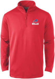 Dunbrooke Buffalo Bills Mens Red All Star Long Sleeve Qtr Zip Pullover