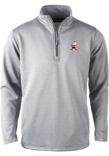 Dunbrooke Cleveland Browns Mens Grey All Star Long Sleeve 1/4 Zip Pullover