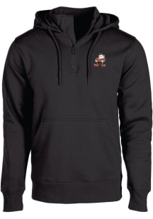 Dunbrooke Cleveland Browns Mens Black All Star Long Sleeve Qtr Zip Pullover