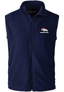 Dunbrooke Denver Broncos Mens Navy Blue Houston Sleeveless Jacket