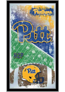 Pitt Panthers Football Hanging Back Bar Mirror