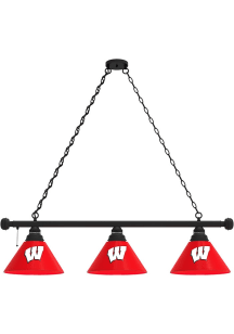 Black Wisconsin Badgers 3 Shade Billiard Lamp