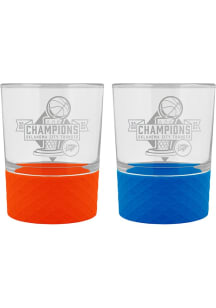 Oklahoma City Thunder 2025 NBA Finals Champions Commissioner Set Rock Glass - Orange