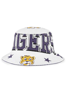 47 LSU Tigers White Energize Bucket Mens Bucket Hat