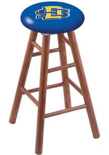 South Dakota State Jackrabbits Round Cushion Oak Pub Stool - Brown