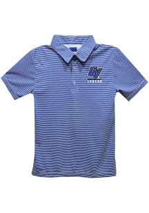 Vive La Fete Grand Valley State Lakers Youth Blue Pencil Stripe Short Sleeve Polo Shirt