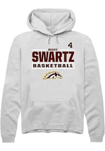 Brady Swartz Western Michigan Broncos Mens White NIL Stacked Box Player Hood