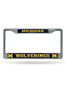Michigan Wolverines Decal Chrome License Plate Frame - Silver