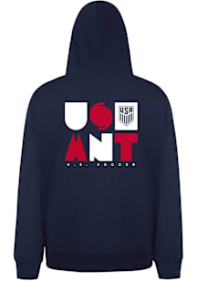 Levelwear USMNT Mens Navy Blue Uphill Full On Long Sleeve Full Zip Jacket
