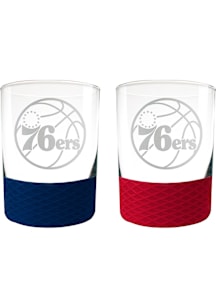 Philadelphia 76ers Commissioner Set Rock Glass - White