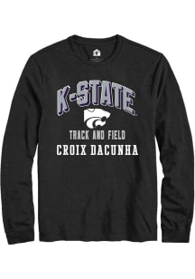 Croix DaCunha Mens Black K-State Wildcats NIL Arch Logo Long Sleeve Player T Shirt