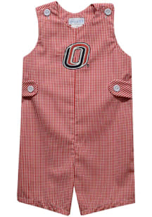 Vive La Fete UNO Mavericks Toddler Red Gingham Overalls