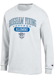 Champion BYU Cougars White Pill Alumni Jersey Long Sleeve T Shirt