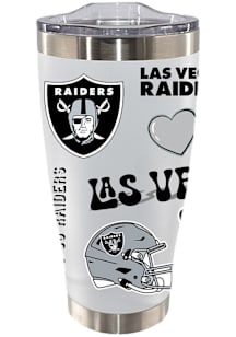 Las Vegas Raiders Loco 20oz Tumbler Stainless Steel Tumbler - White