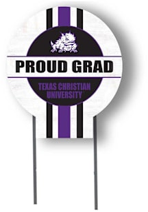TCU Horned Frogs KH Sports Fan Grad graduation graphic Yard Sign - White