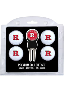 White Rutgers Scarlet Knights Divot Tool 4 Pack Golf Gift Set