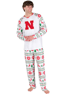 Concepts Sport Nebraska Cornhuskers Mens White Holiday Tidings Sleep Pants