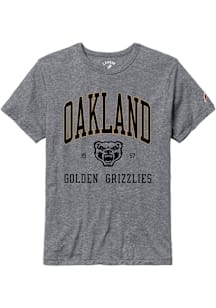 Oakland University Golden Grizzlies Grey All American Oversized Number One Short Sleeve T Shirt