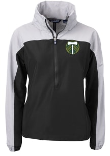 Cutter and Buck Portland Timbers Womens Black Charter Eco Long Sleeve Pullover