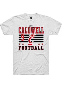 Jeff Caldwell Cincinnati Bearcats White Football NIL Striped Short Sleeve Player T Shirt