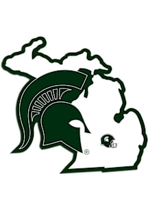 Michigan State Spartans Home State Auto Decal - Green